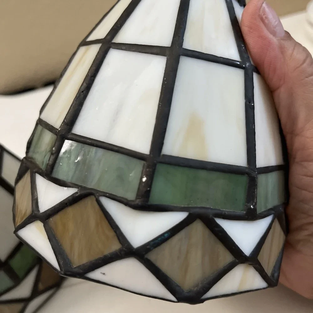 Vintage Stained Glass Mosaic Tiffany Style Lamp Shade For Bar, Office And More